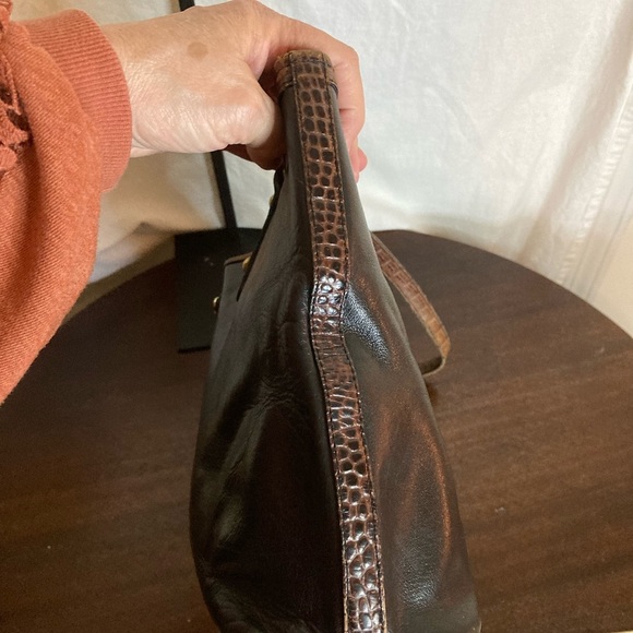 BRAHMIN ANNA BLACK TUSCAN LEATHER VINTAGE SHOULDERBAG TOTE - Picture 8 of 13